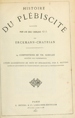 Contes et romans alsaciens by Emile Erckmann cover