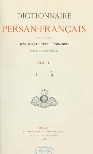 Dictionnaire persan-français