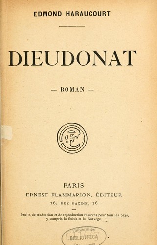 Dieudonat by Edmond Haraucourt cover