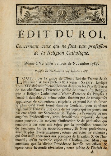Édit du Roi by France cover