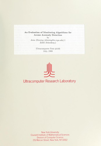An evaluation of monitoring algorithms for access anomaly detection