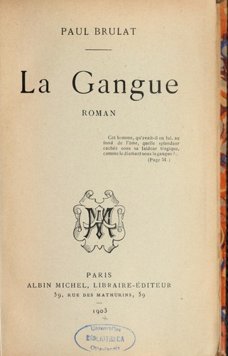 La Gangue by Paul Brulat cover