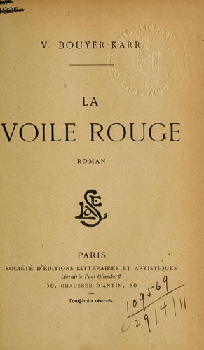 La voile rouge by Violette Bouyer-Karr cover