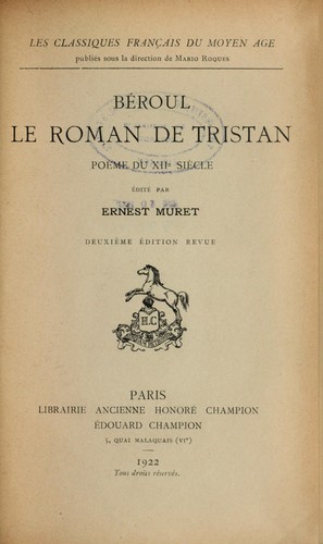 Le roman de Tristan by Béroul cover