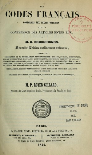 Les codes français, conformes aux textes officiels avec les conférences des articles entre eux by France cover