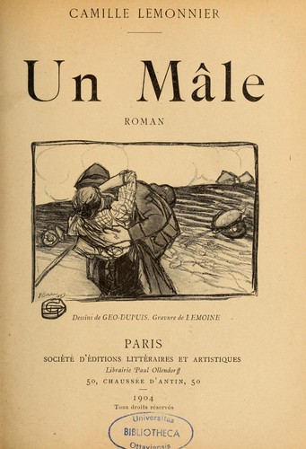 Un mâle by Camille Lemonnier cover