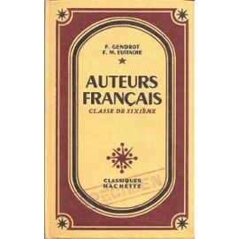 Auteur français, classe de cinquième by F. Gendrot, F.M. Eustache cover