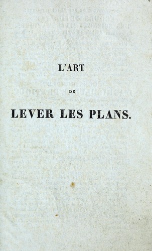 L'Art de lever les plans