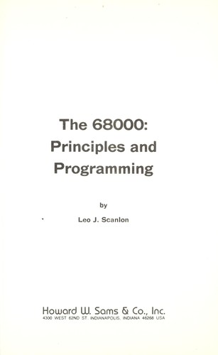 The 68000, principles and programming