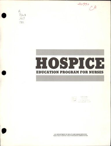 Hospice education program for nurses by  cover
