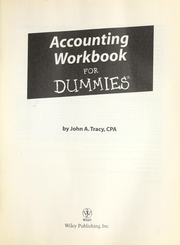 Accounting workbook for dummies