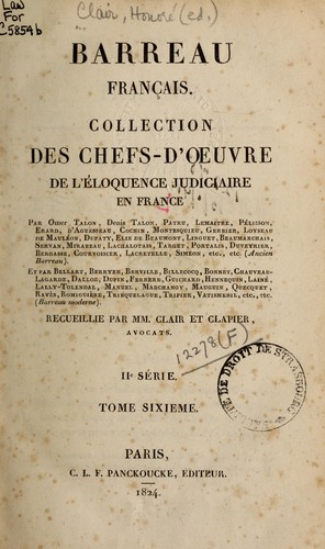 Barreau français by Honoré Clair cover
