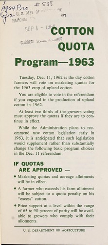 Cotton quota program --1963