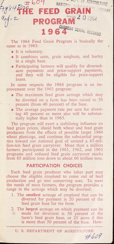 The feed grain program, 1964