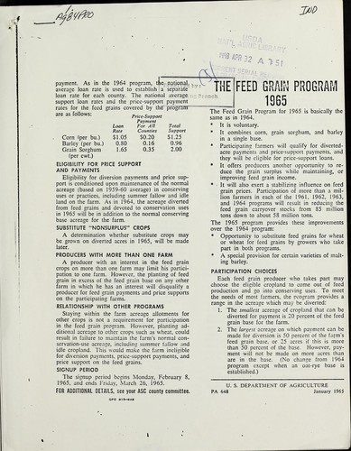 The feed grain program 1965