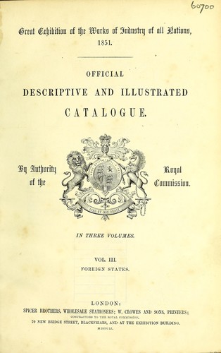 Official descriptive and illustrated catalogue