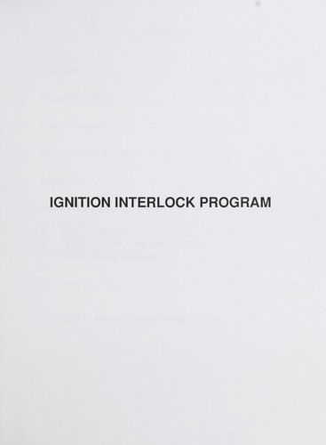 Ignition interlock program
