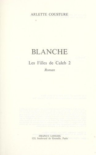 Blanche by Arlette Cousture cover