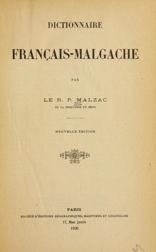 Dictionnaire français-malgache