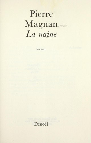 La naine by Pierre Magnan cover
