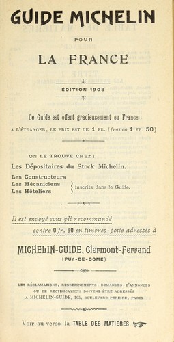 Guide Michelin, France by Pneu Michelin (Firm) cover