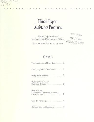 Illinois Export Assistance Programs