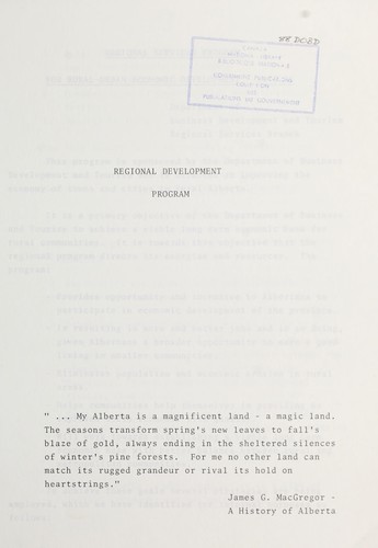Regional development program