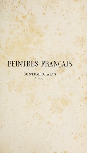 Peintres français contemporains by Charles Jules Bigot cover