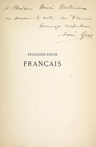 François-Louis Français by Aimé Gros cover