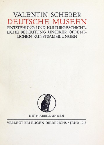 Deutsche Museen by Valentin Scherer cover