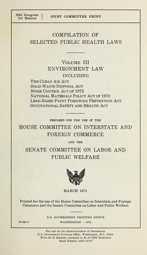 Compilation of selected public health laws