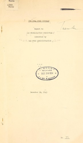 The 1944 food program