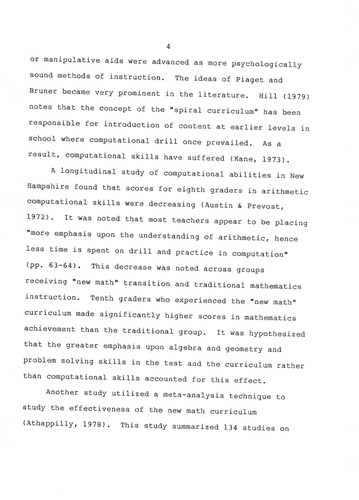 The effects of subtraction algorithms and short term memory on computational accuracy on fifth grade students