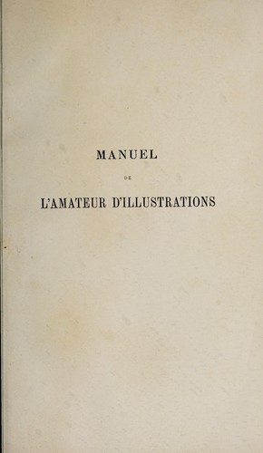 Manuel de l'amateur d'illustrations by Jacques Sieurin cover