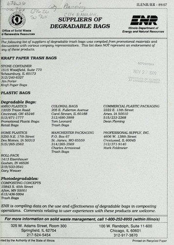 Suppliers of degradable bags