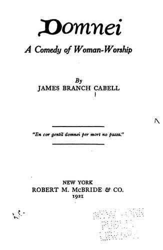 Domnei: A Comedy of Woman-worship