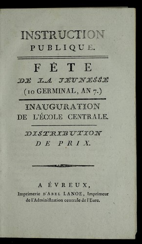 Instruction publique by Eure (France) cover