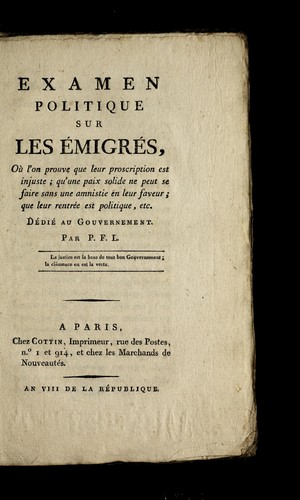 Examen politique sur les e migre s