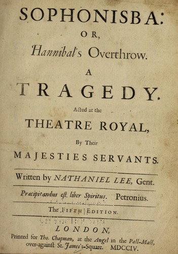 Sophonisba: or, Hannibal's overthrow