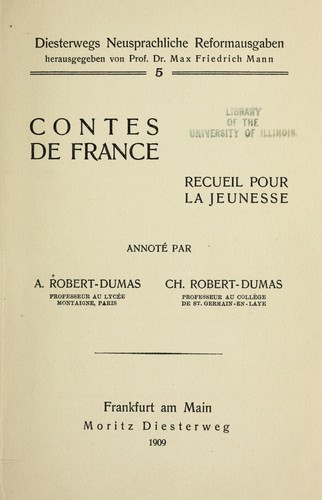 Contes de France by A. Robert-Dumas, Ch Robert-Dumas cover
