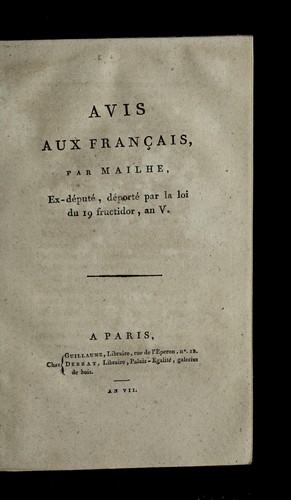 Avis aux Franc ʹais