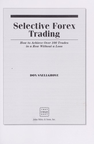 Selective Forex trading