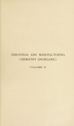 Industrial and manufacturing chemistry