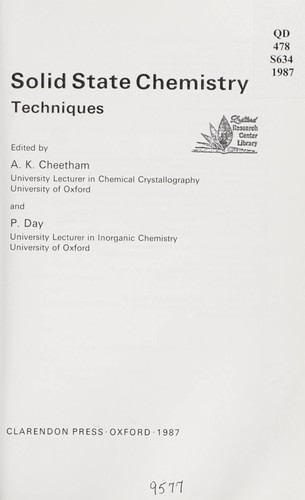 Solid state chemistry : techniques