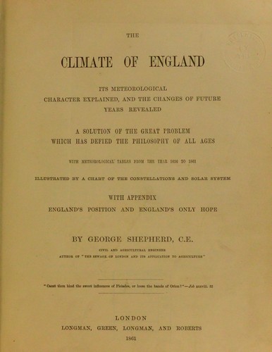 The climate of England