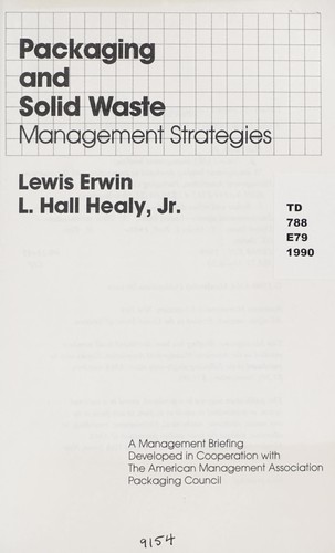 Packaging and solid waste : management strategies