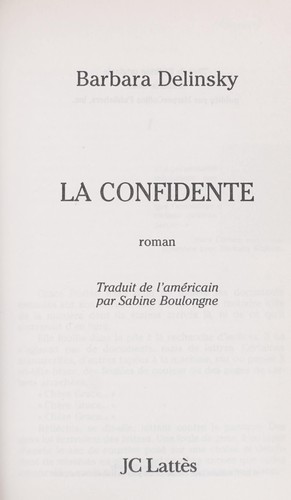 La confidente by Barbara Delinsky cover