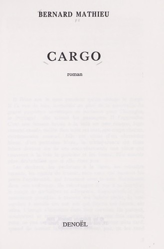 Cargo by Mathieu, Bernard cover