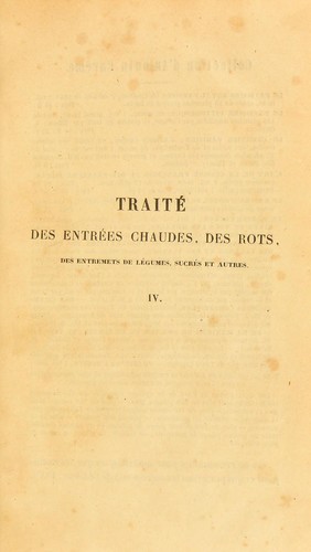 L' art de la cuisine française au dix-neuvième siècle by Marie-Antoine Carême cover