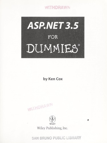 ASP.NET 3.5 for dummies